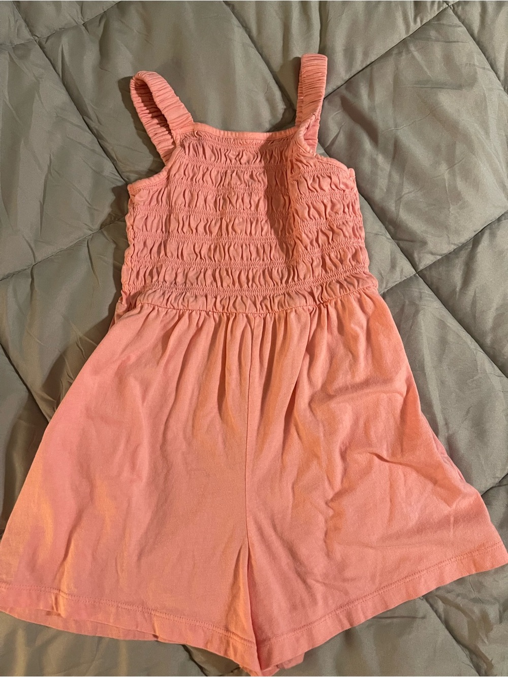 Old Navy Coral Pink Smocked Girls Romper